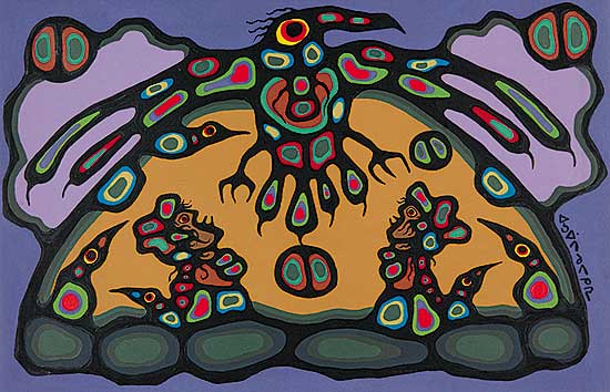 #78 ~ Morrisseau - Thunderbird Appears at Medicine Tent