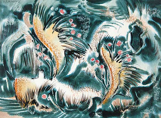 #331.1 ~ Blodgett - Untitled - Abstract Figures, 1961