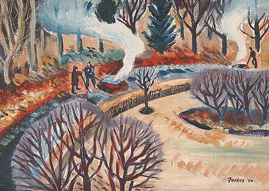 #365 ~ Forbes - Burning Leaves, Fall Cleanup at the U of Alberta