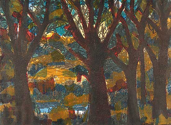 #511 ~ Snow - Landscape with Big Trees  #3/14