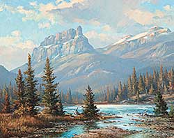 #24 ~ Crockford - Untitled - Castle Mountain and Bow River