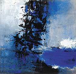 #210 ~ Charbonneau - Untitled - Abstract in Blue and Black