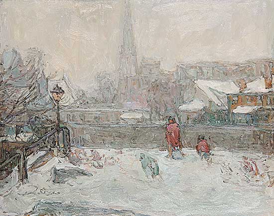 #6 ~ Besco - Winter on the Banks of the Grand River, Galt, Ontario