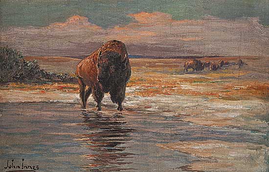 #45.3 ~ Innes - Untitled - Buffalo on the Prairies