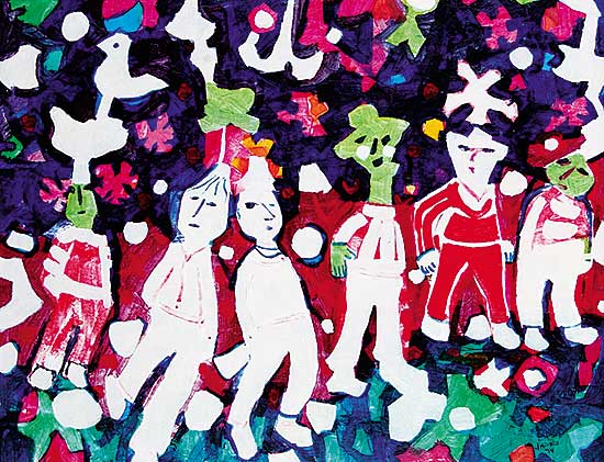 #66 ~ Mitchell - Untitled - Whimsical Figures