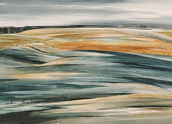 #91 ~ Schaefer - Oat Field from Pinnacle Hill, Waterloo County, July 22, 1969