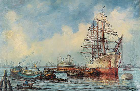 #209 ~ Bos - Untitled - Ships in Rotterdam Harbour