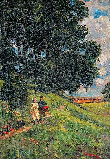 #437 ~ Gordon - Untitled - Young Couple with Basket of Flowers