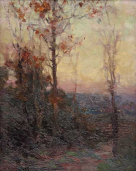 #69 ~ Knowles - Untitled - Village at Dusk