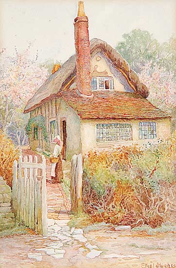 #210 ~ Hughes - Untitled - Through the Cottage Gate