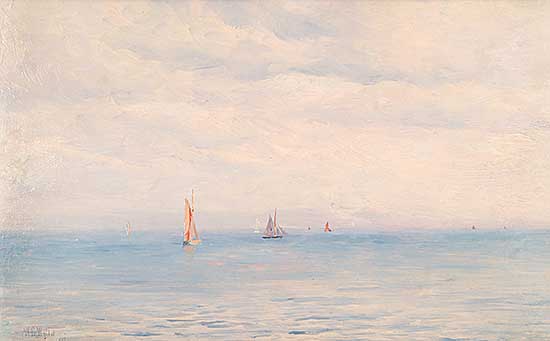 #221 ~ Wyllie - Untitled - Sail Boats at Dusk