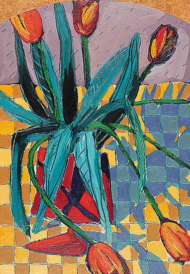 #303 ~ Barton - Checkerboard Tulips