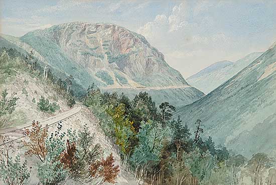 #11 ~ Bell-Smith - Untitled - Railway through the Rocky Mountains