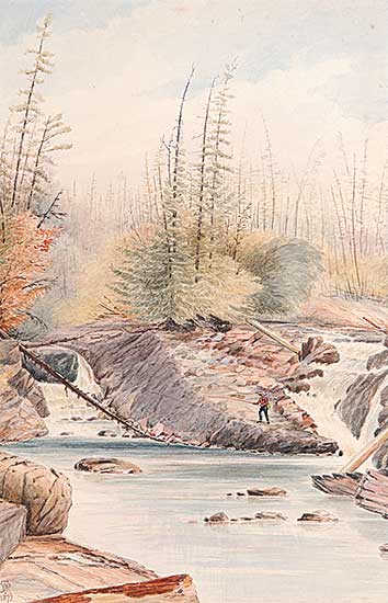#113 ~ Rolph - Untitled - Fisherman at a Double Waterfall