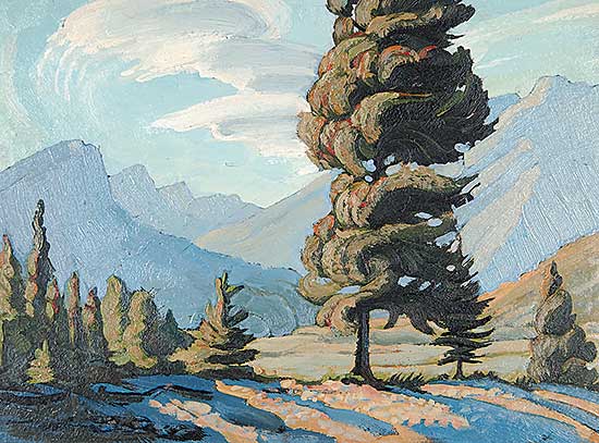 #118 ~ Shelton - Untitled - Mountain Landscape/Abstract Composition