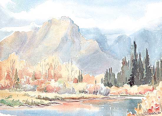 #121 ~ Shelton - Untitled - Rocky Mountain Stream in the Fall