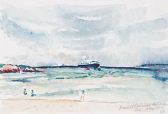 #214 ~ Bushman - Beach at Bahamas, Half Moon Cay