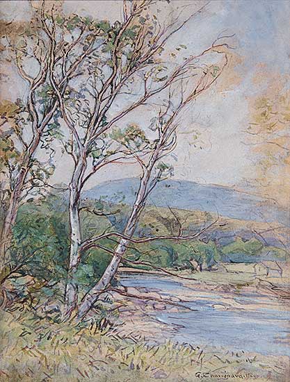 #225 ~ Chavignaud - Untitled - Birch Trees in Foothills