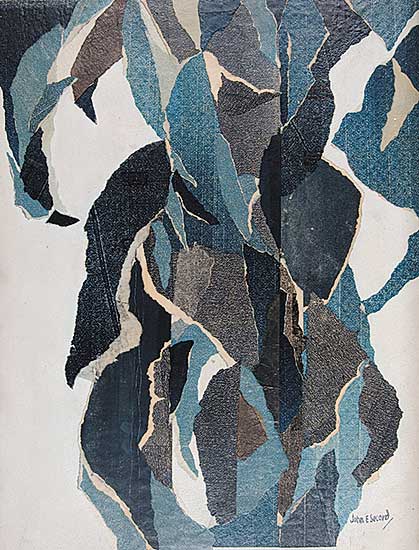 #299 ~ Secord - Untitled - Collage in Blue
