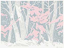 #219 ~ Casson - Untitled - Forest with Pink Leaves in Winter
