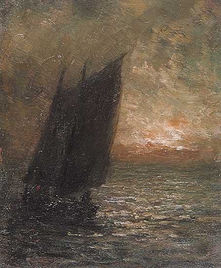 #47 ~ Harris - Untitled - Sailing Boat at Dusk