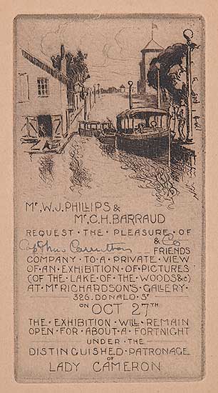 #106 ~ Phillips - Mr. Phillips & Mr. Barraud request the pleasure ... to a private view of an exhibition of pictures ... at Mr. Richardson's Gallery