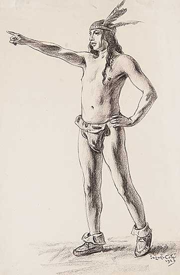 #137 ~ Suzor-Cote - Untitled - Study of an Indian