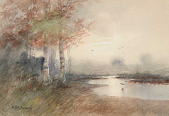 #409 ~ Bemish - Untitled - River at Sunset