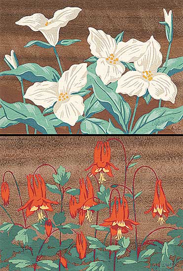 #427 ~ Casson - Untitled - Trillium/Columbine