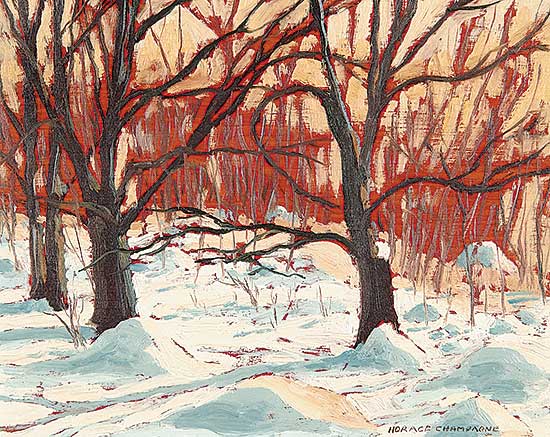 #431 ~ Champagne - Golden Morning, Winter at Lake Connelly, Quebec