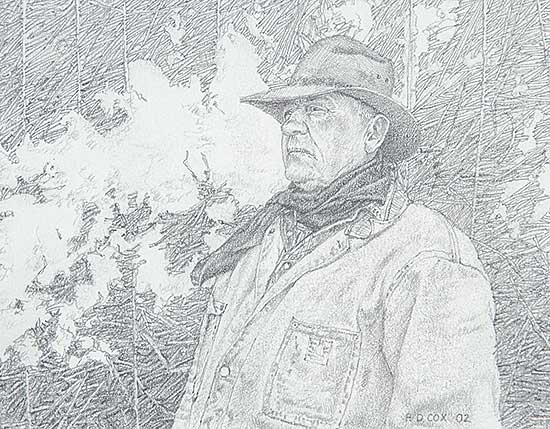 #442 ~ Cox - Untitled - Man with Hat