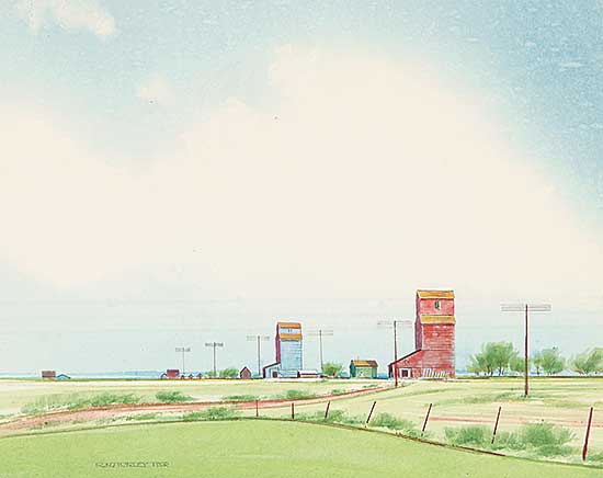 #473 ~ Hurley - Untitled - Grain Elevators in Spring