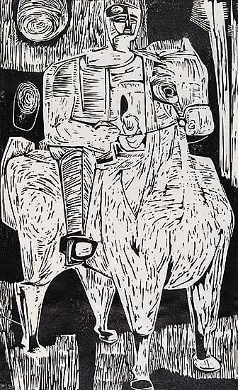 #526 ~ Ohe - Untitled - Armoured Knight on Horseback