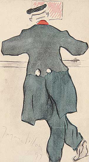#594 ~ Villon - Untitled - Man at a Bar