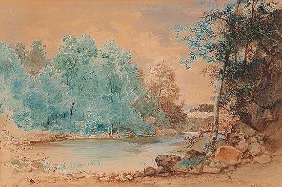 #52 ~ Jacobi - Untitled - Pastoral River Scene
