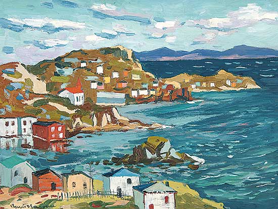 #74 ~ Masson - Untitled - Newfoundland Village Scene