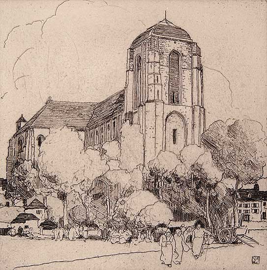#464 ~ Hankey - Untitled - A Church in Europe