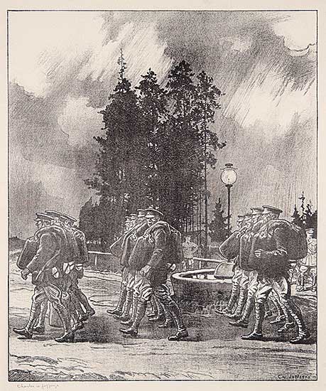 #484 ~ Jefferys - Departure of the Siberian Battery from Petawawa Camp