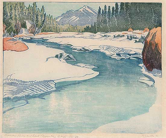 #558 ~ Shelton - Spray River and Goat Mountain, Banff  #55/80