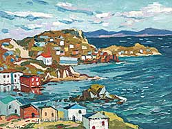 #74 ~ Masson - Untitled - Newfoundland Village Scene
