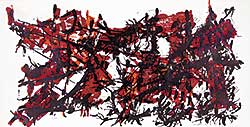 #318 ~ Riopelle - Untitled -  Abstract in Orange, Brown and Black  #8/75