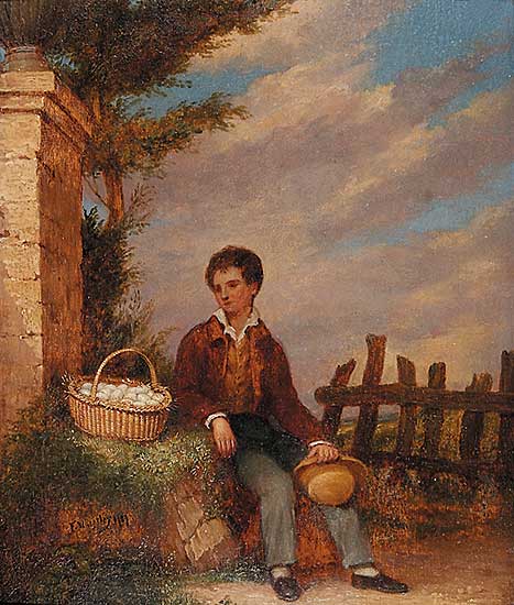 #248 ~ Wheatley - Untitled - Boy with a Basket of Eggs