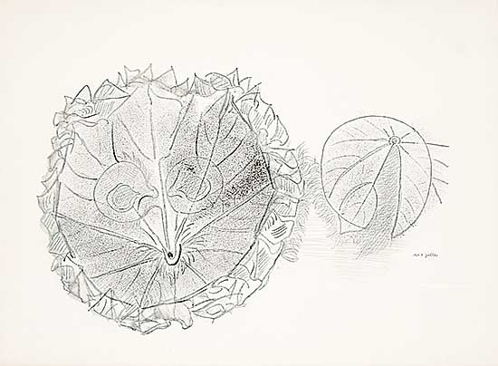 #325 ~ Riopelle - Untitled - Two Circular Figures