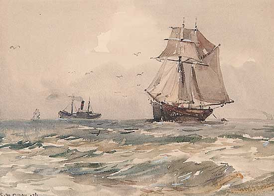 #470 ~ Gray - Untitled - Ships at Sea