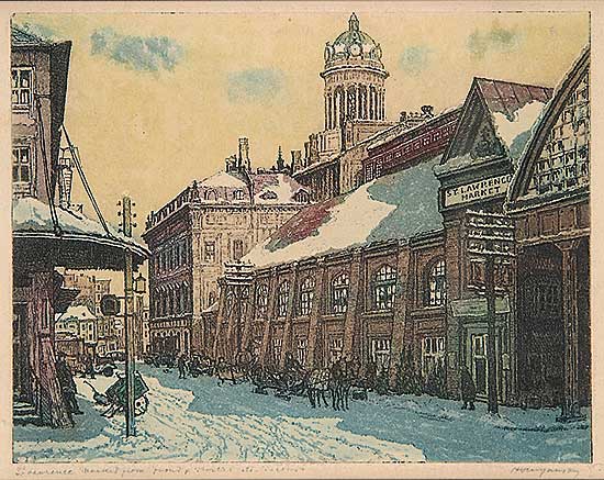 #486 ~ Hornyansky - St. Lawrence Market from Front and Market Sts., Toronto