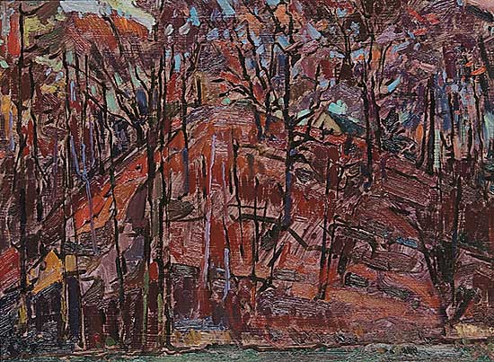 #505 ~ Janzen - The Sun's Last Touch, Carpeted Hillside and Trees