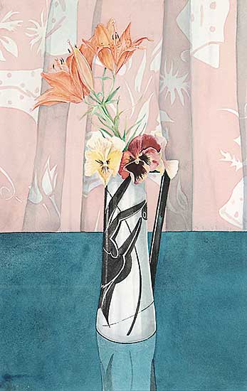 #542 ~ McVeigh - Untitled - Pansies and Daylilies