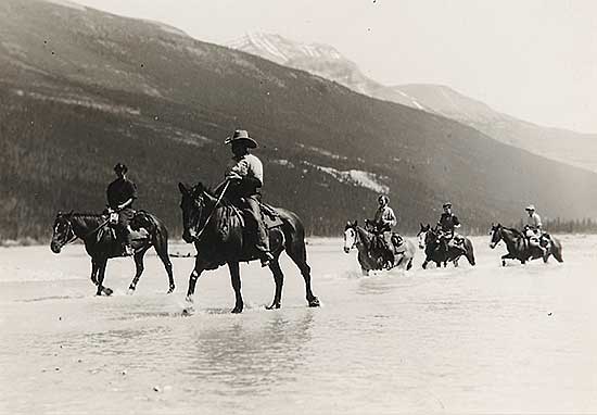 #569 ~ Frank - Trail Riders Fording River, Jasper