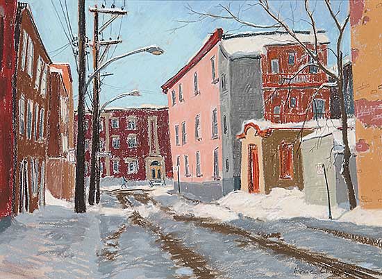 #25 ~ Champagne - March Snow, Rue Napoleon, Montreal