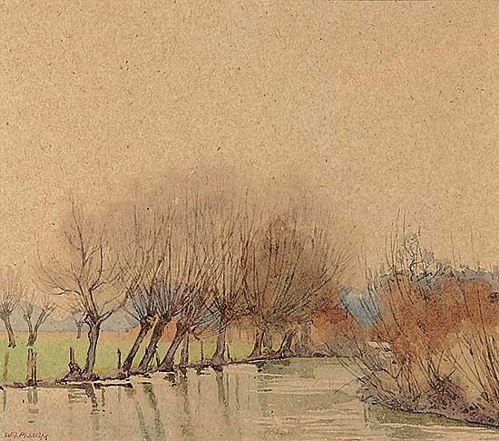 #96 ~ Phillips - Untitled - Autumn View of Creek